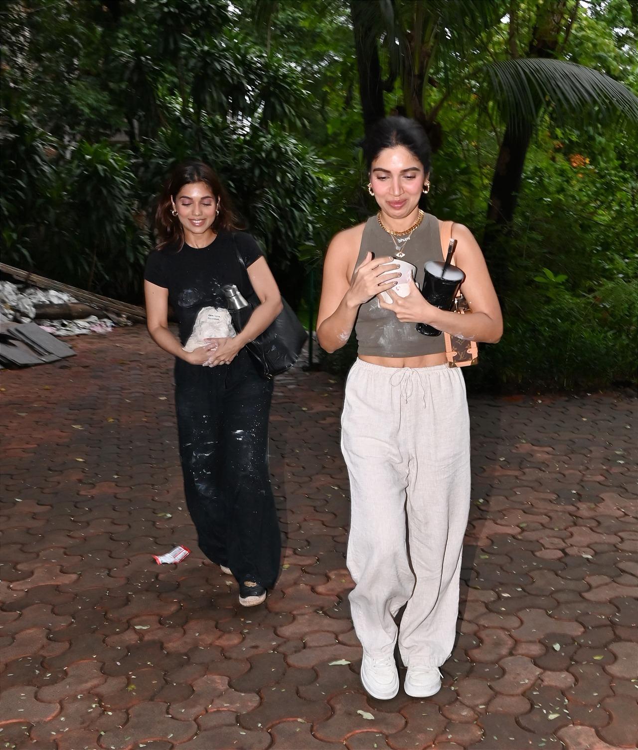 Bhumi Pednekar clicked outside a dance class on a rainy evening