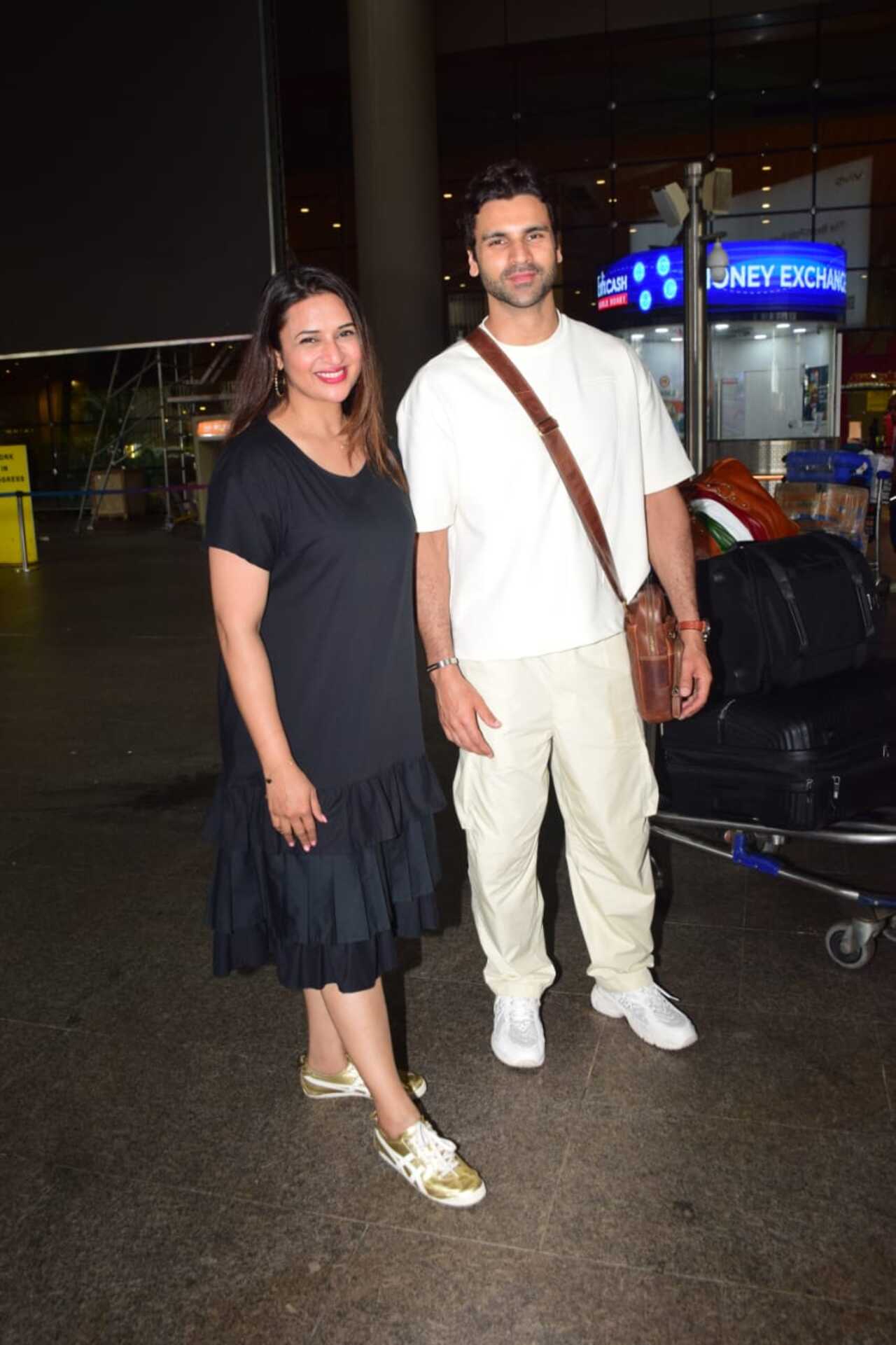 Divyanka Tripathi and Vivek Dahiya were all smiles as they returned to the city after a harrowing experience in Europe