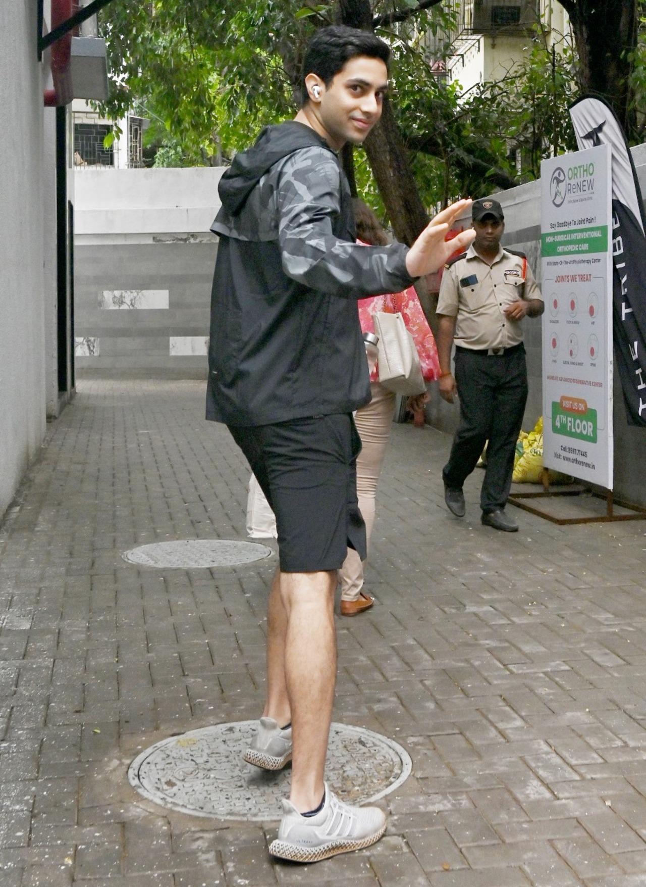 Agastya Nanda who made his acting debut last yea was spotted at a gym in Bandra