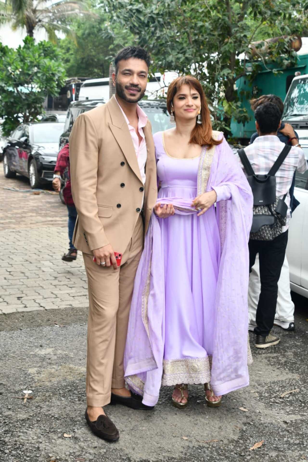 Ankita Lokhande and Vicky Jain on the sets of Laughter Chefs Unlimited