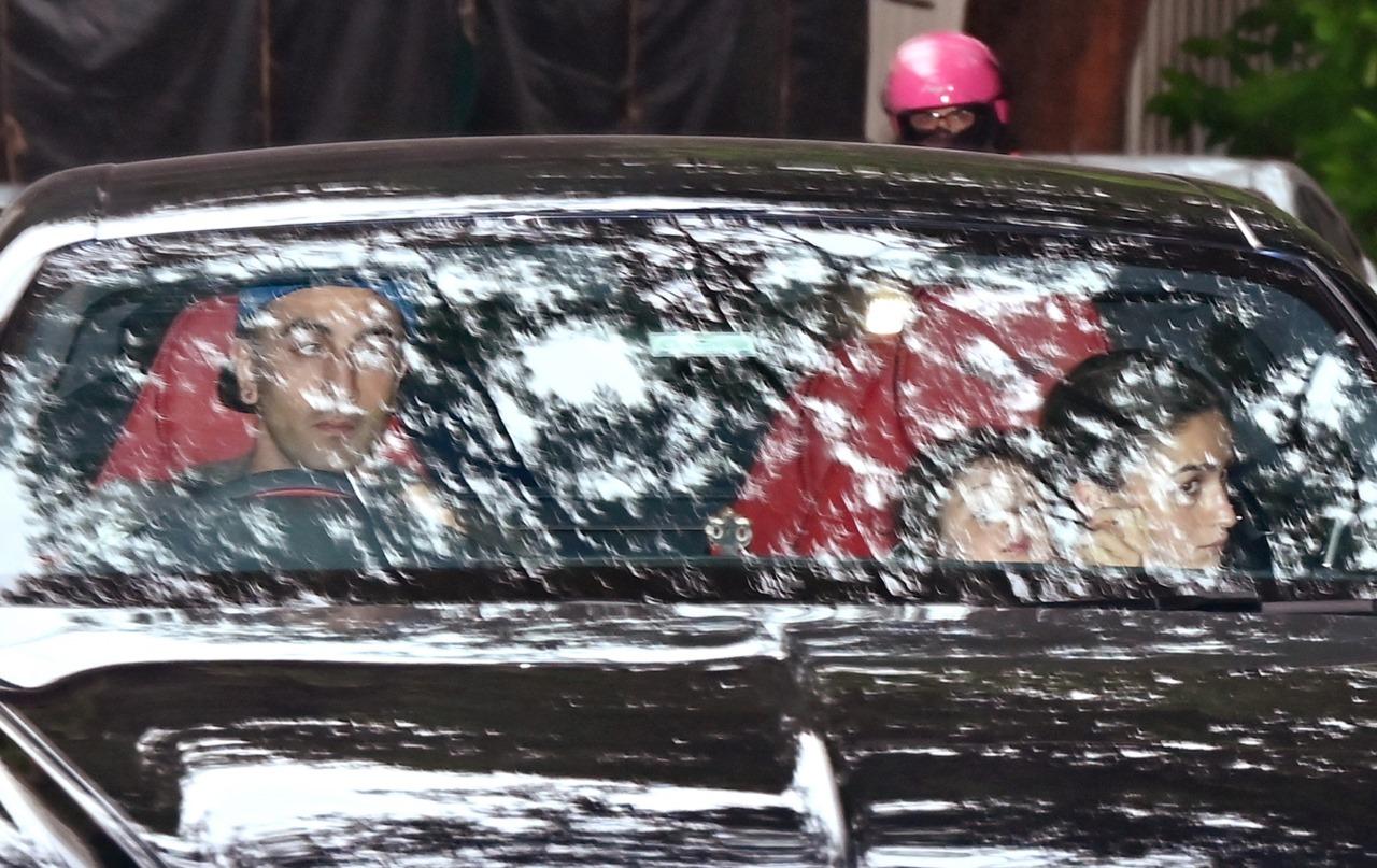 The cutest new family of B-town drove away from the paparazzi stationed at the spot