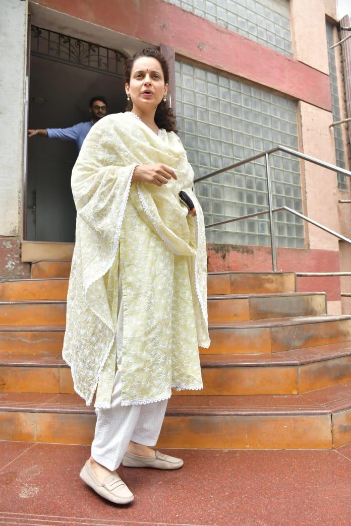 Kangana Ranaut was spotted in Andheri in her ethnic best
