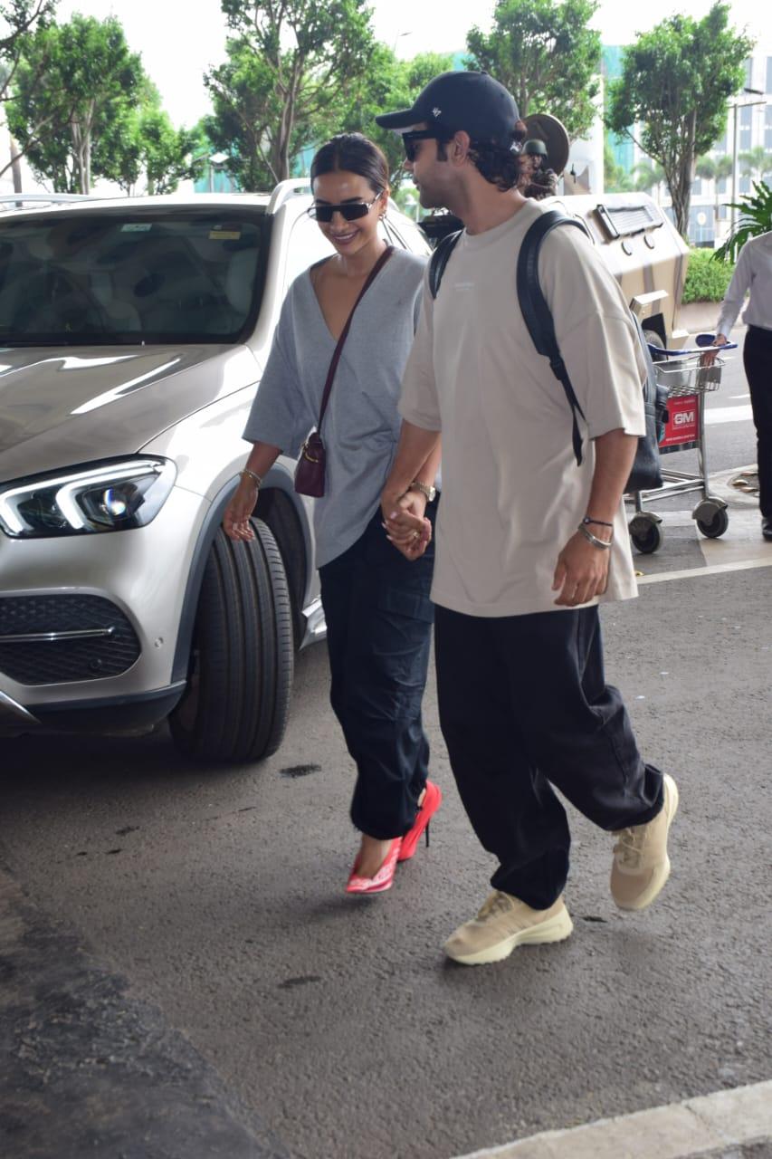 Rajkummar Rao and Patralekhaa were snapped at Mumbai airport
