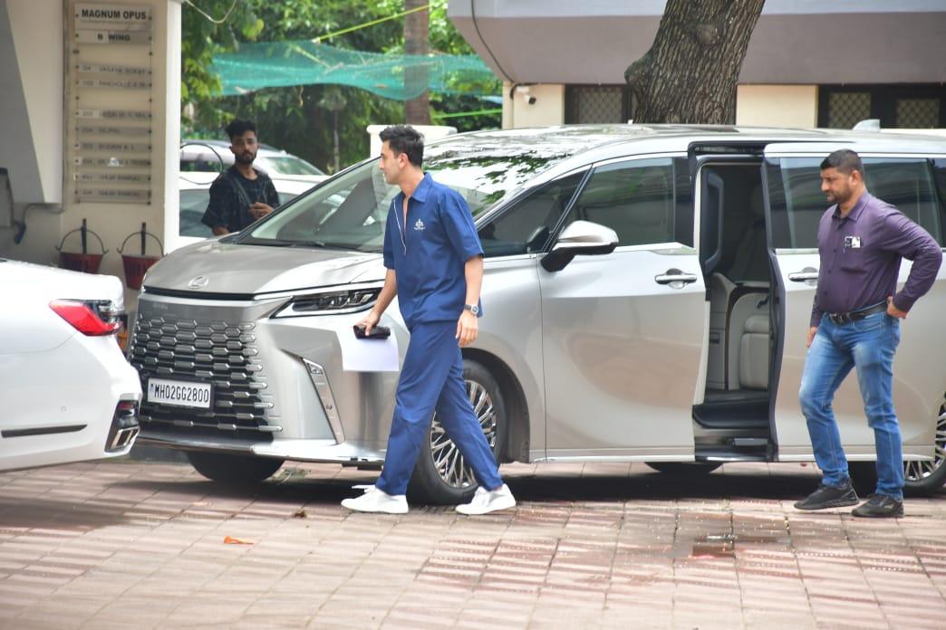 Ranbir Kapoor was clicked as he went out in his new car