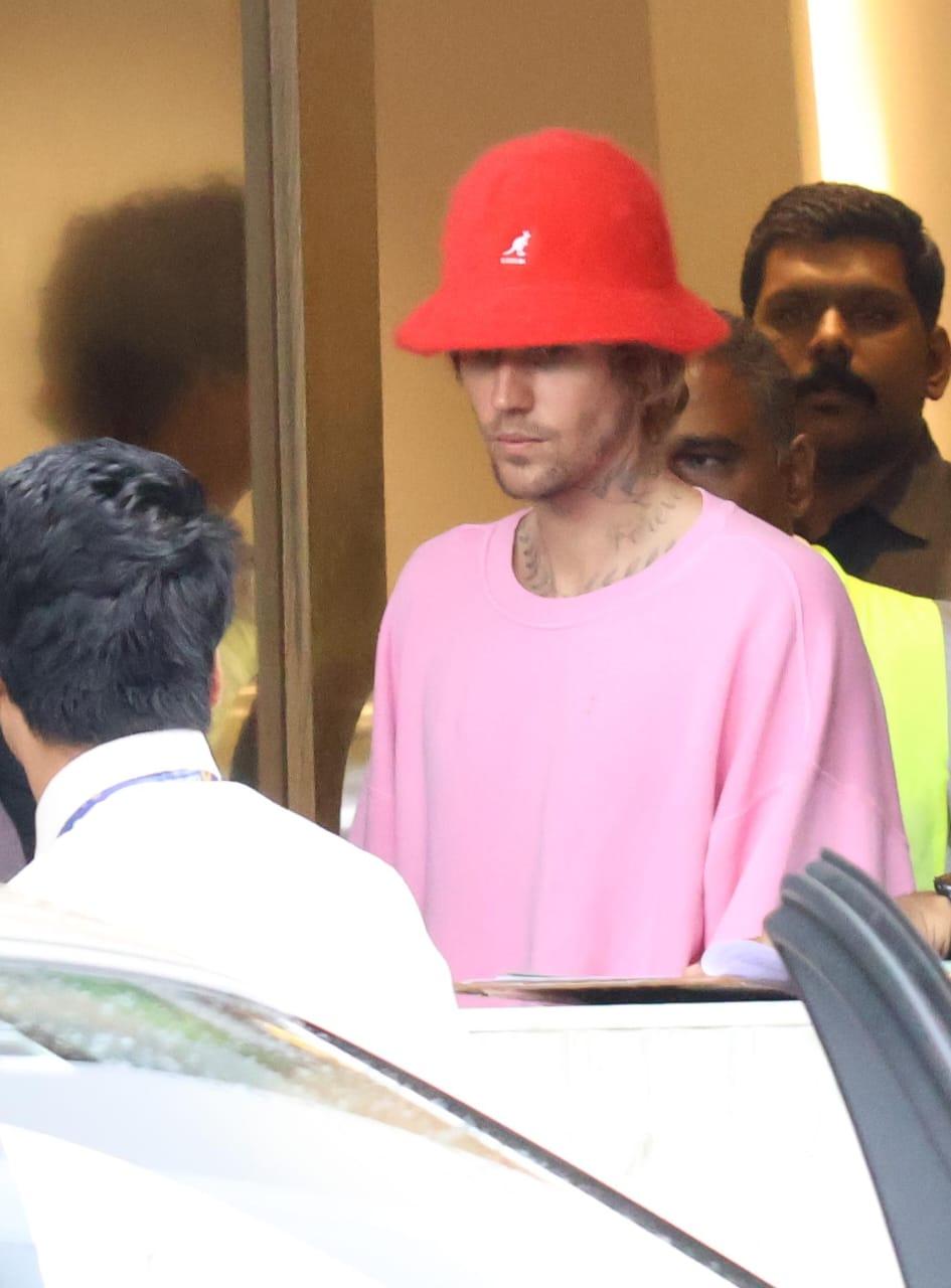 After a flight of over 12 hours, the pop star looked jet-lagged as he made his way to the car