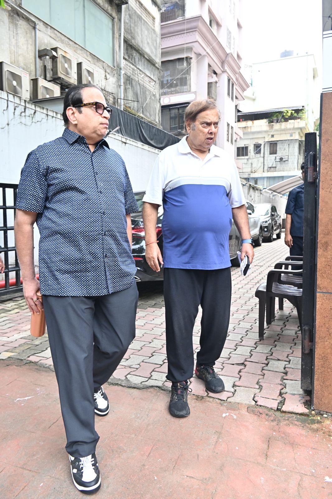 David Dhawan was clicked at Ramesh Taurani's office in Bandra