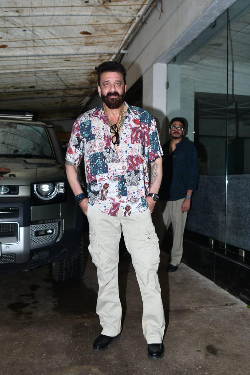 Sanjay Dutt posed for the cameras as he went out and about in the city