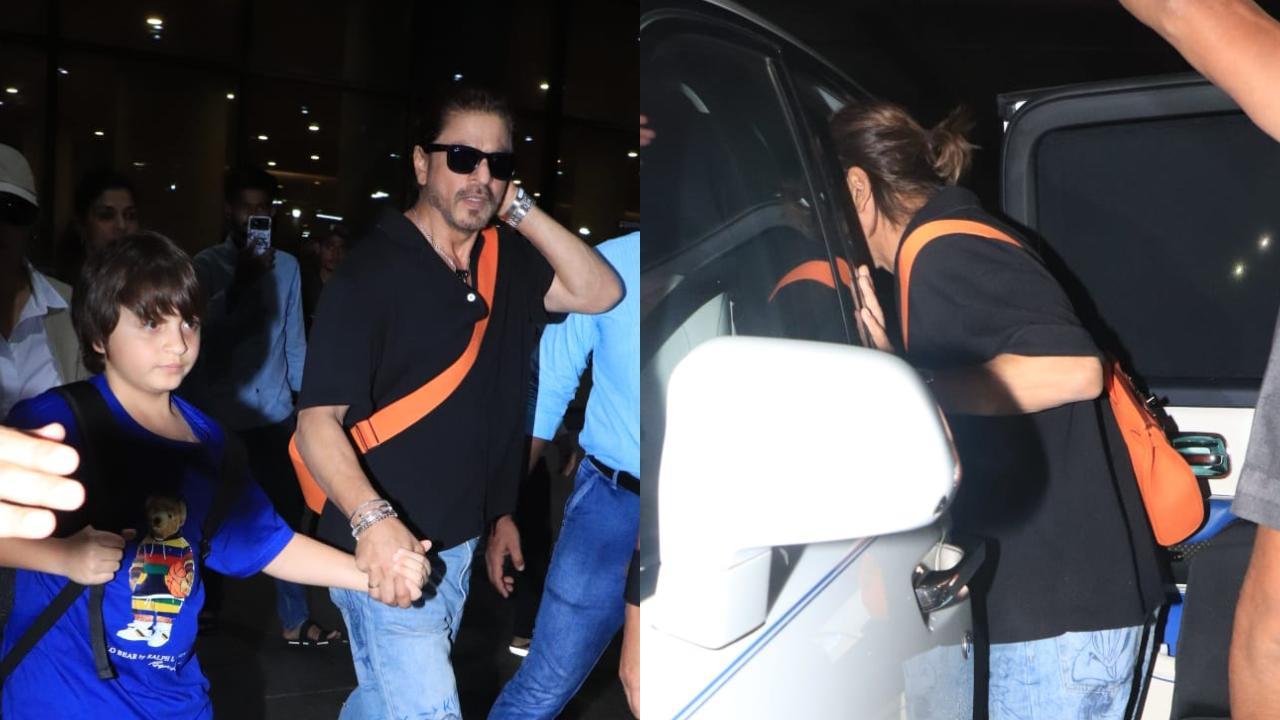 SRK returns to Mumbai wearing a Rs 8.6 lakh luxury bag on his shoulder