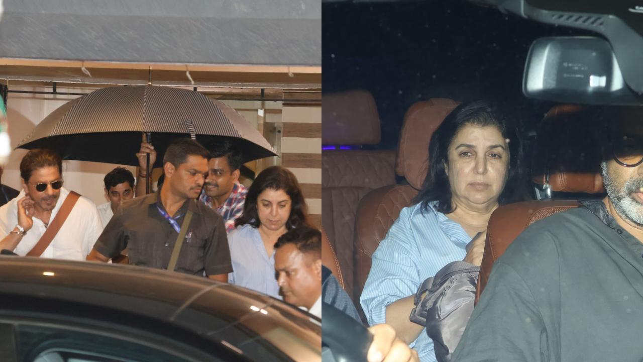 Shah Rukh Khan hugs Farah Khan as she mourns her mother Menaka Irani's demise