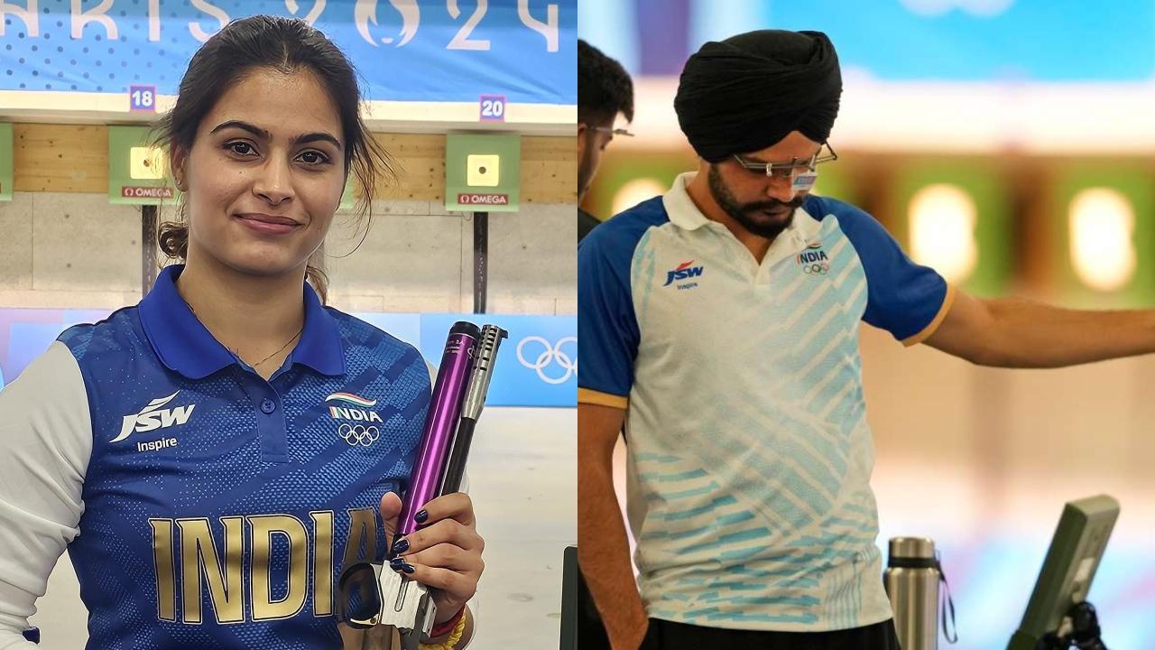 Paris Olympics 2024: Bhaker-Sarabjot duo qualifies for bronze medal match in 10m air pistol mixed team