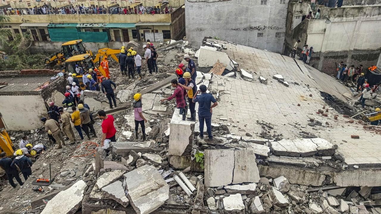 Six-storey residential building collapses in Surat; rescue operations underway