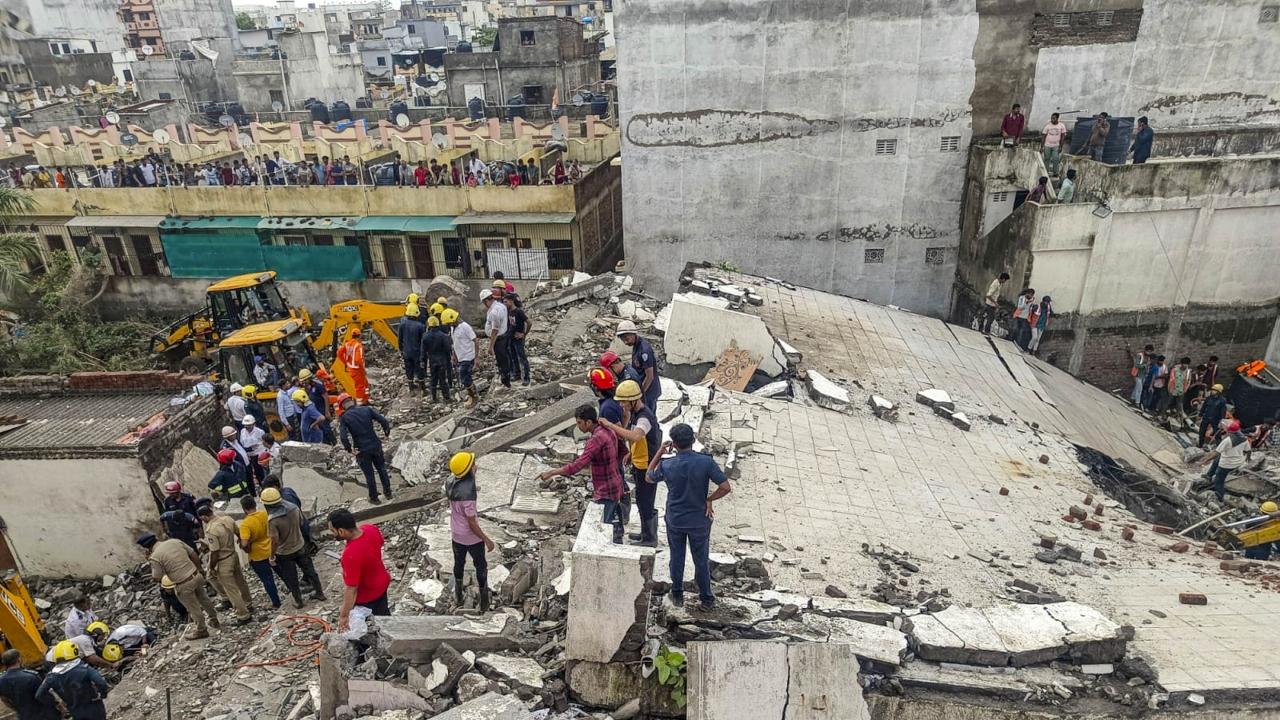 A person who collected rent from the building occupants has been arrested and he and two owners of the structure have been booked on charges of culpable homicide not amounting to murder, they said