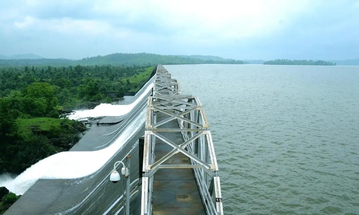 Tansa Dam overflows after reaching its full capacity, gates opened to release excess water