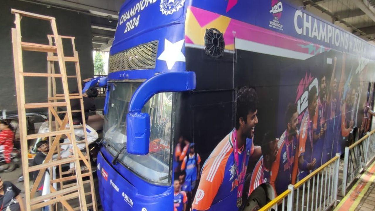 IN PHOTOS: Preparation underway for team India's victory parade
