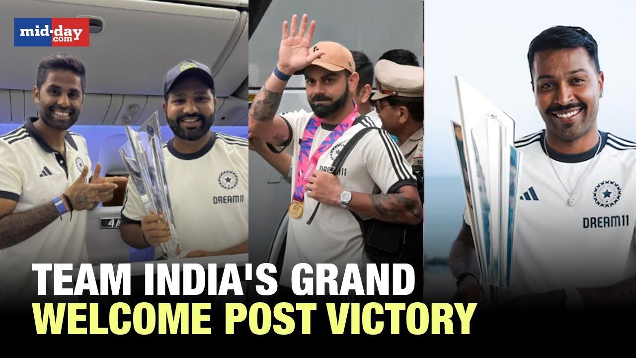 Team India Returns From Barbados Post T20 World Cup Win, Receive Grand Welcome