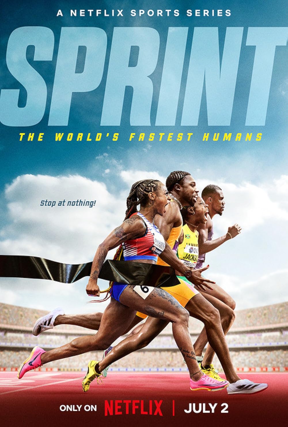 Sprint (2 July 2024, Netflix)  Dive into the minds of top athletes who train to become the world’s fastest sprinters. This series features elite sprinters discussing their training, media scrutiny, and fierce competition, providing an exclusive behind-the-scenes look at the sport.