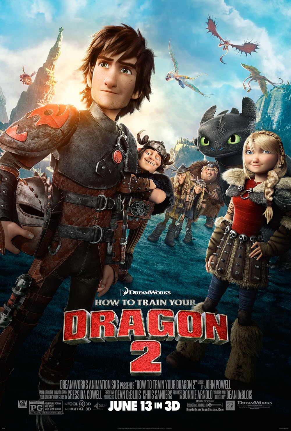 How To Train Your Dragon 2 (1 July 2024, Netflix)  A sequel to How to Train Your Dragon (2010) and the second instalment in the trilogy, this story is set five years after the first film. It follows twenty-year-old Hiccup and his friends as they meet Valka, Hiccup’s long-lost mother, and Drago Bludvist, a madman who wants to conquer the world.