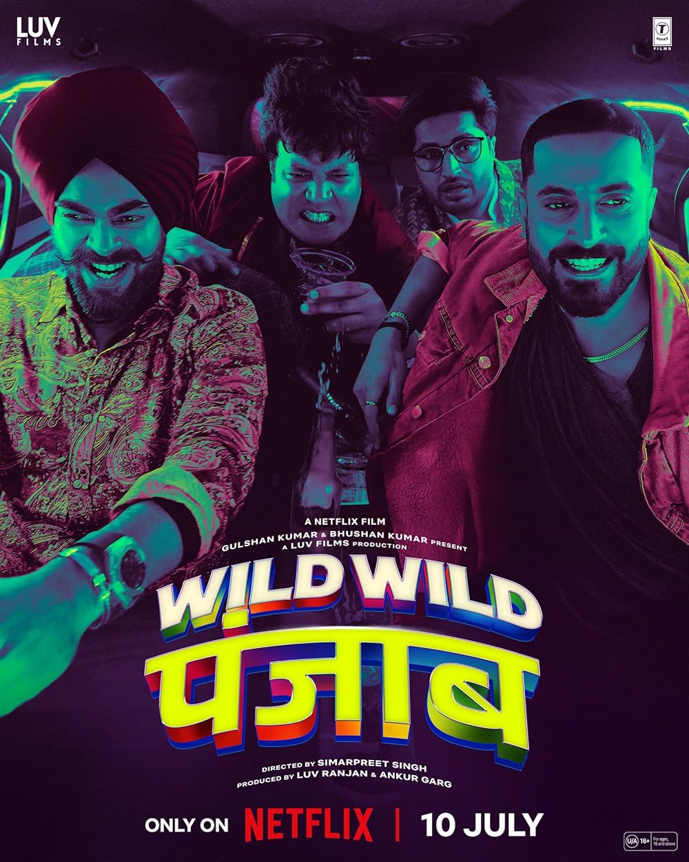 Wild Wild Punjab (10 July 2024, Netflix)  Featuring Varun Sharma, Sunny Singh, Jassie Gill, Manjot Singh, Patralekhaa, and Ishita Raj, this movie, directed by Simarpreet Singh, will premiere on Netflix on July 10. Luv Ranjan and Ankur Garg are the producers.