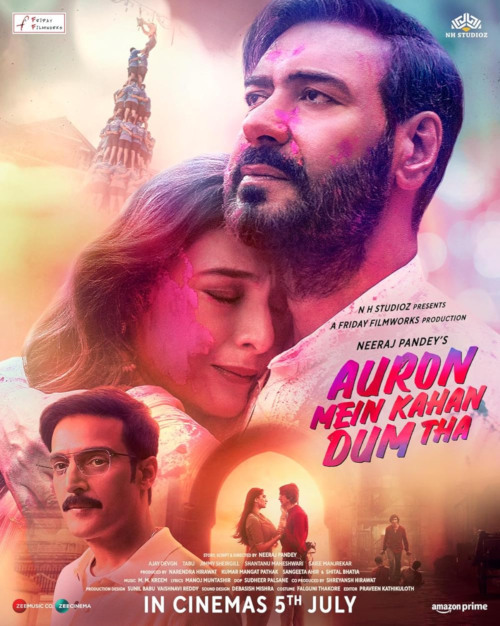 Auron Mein Kahan Dum Tha (Theatre release)Starring Ajay Devgn, Tabu, Shantanu Maheshwari, and Jimmy Sheirgill, this film, directed by Neeraj Pandey, was supposed to be released on July 5 but has now been postponed. The movie promises to be a unique musical love story and epic romantic drama spanning 20 years, set between 2002 and 2023.