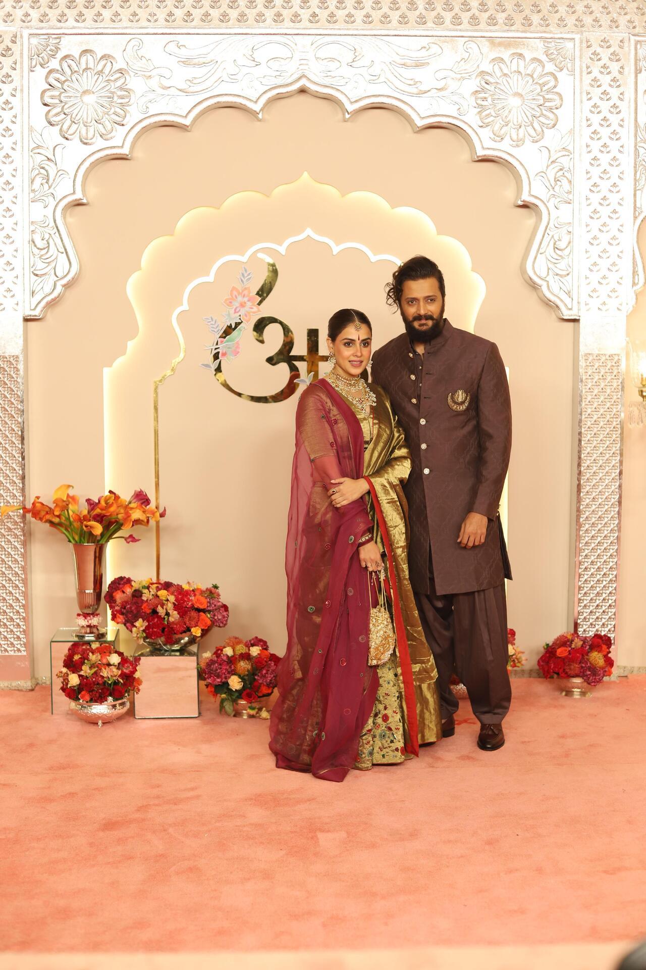 Yet another look and yet again we are sold! Riteish Deshmukh and Genelia Deshmukh aced their look at Anant and Radhika's wedding ceremony