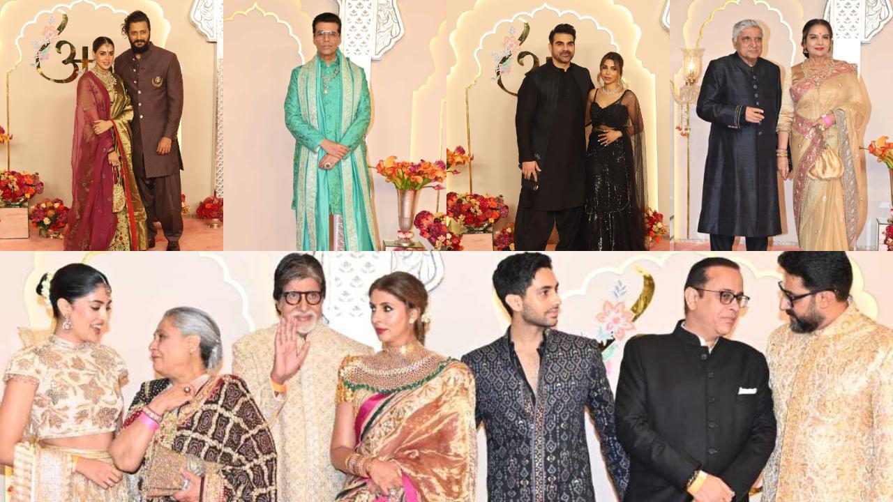 Karan Johar, Javed Akhtar, Bachchans & other get ready for Anant-Radhika's vivah