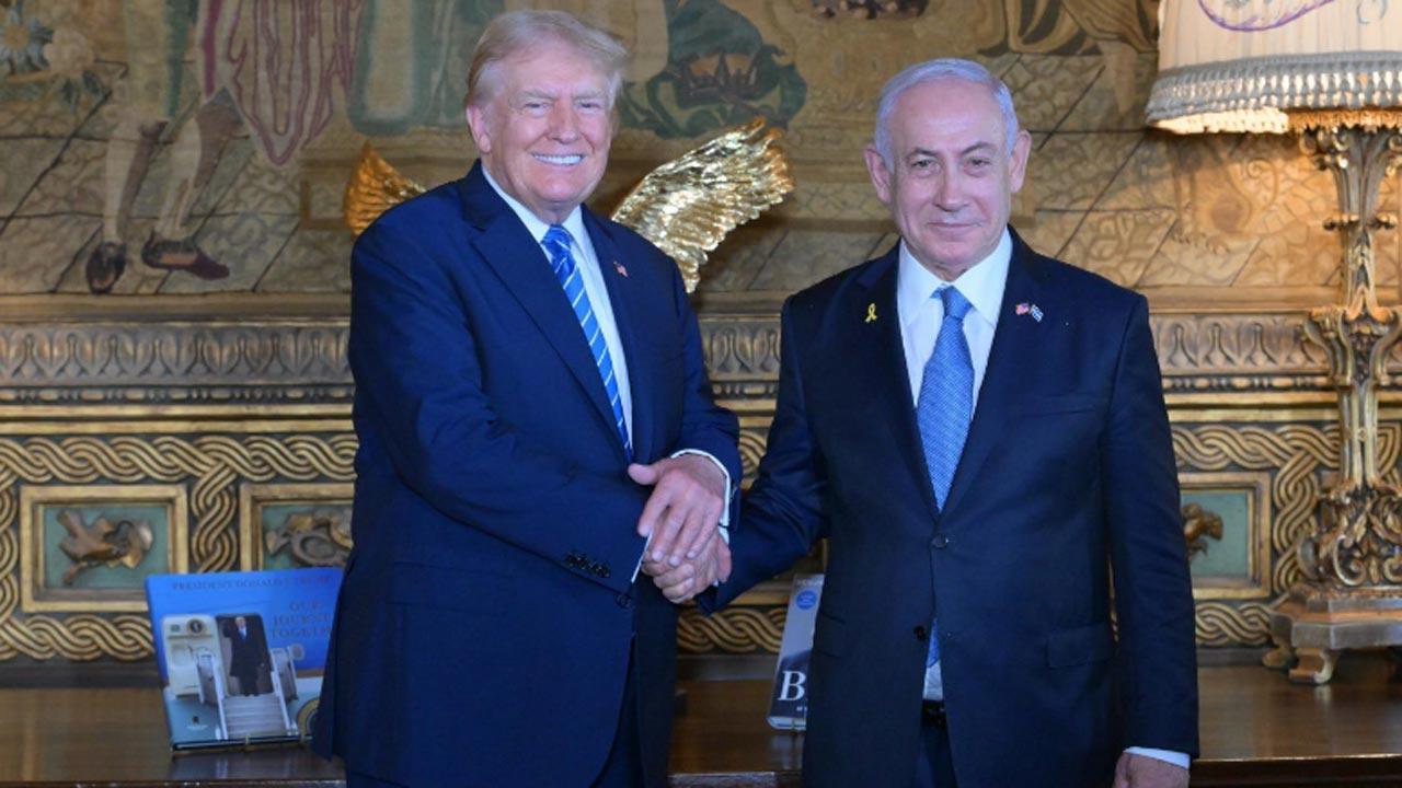 Donald Trump meets Netanyahu at Mar-a-Lago after urging Israel to end Gaza war 'fast'
