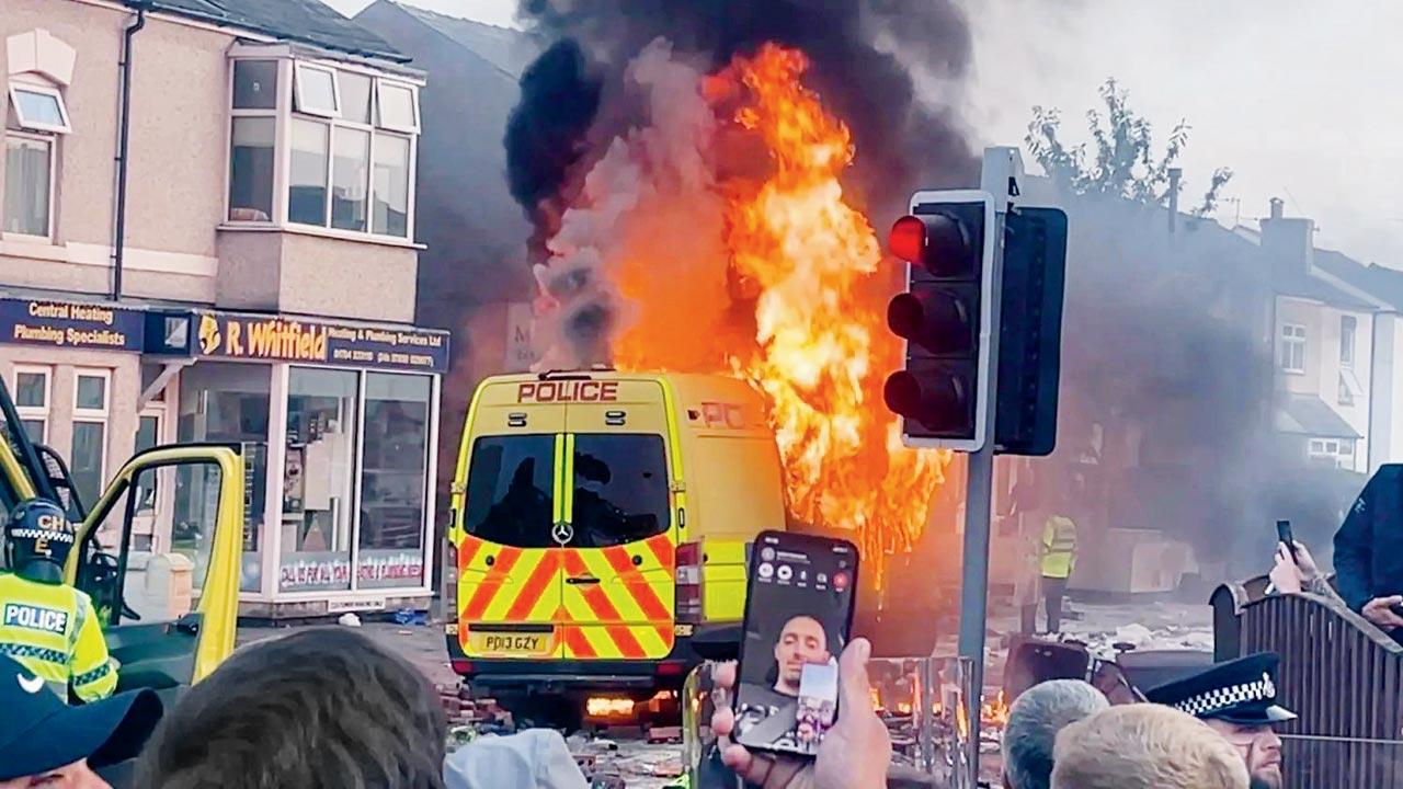 Around 40 police officers suffered injuries in disorder