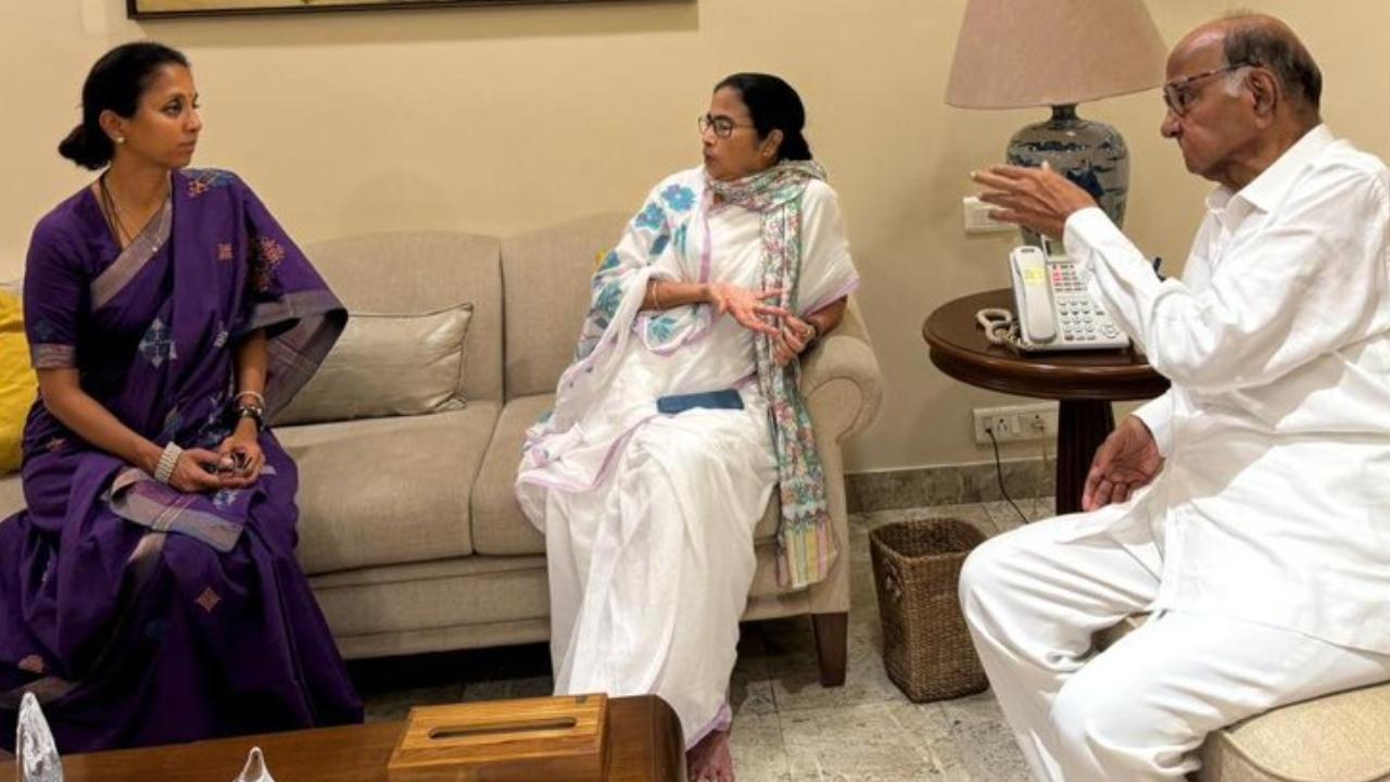 The Trinamool Congress leader, who is on a day-long visit to Mumbai, earlier met Shiv Sena (UBT) chief Uddhav Thackeray at his residence 