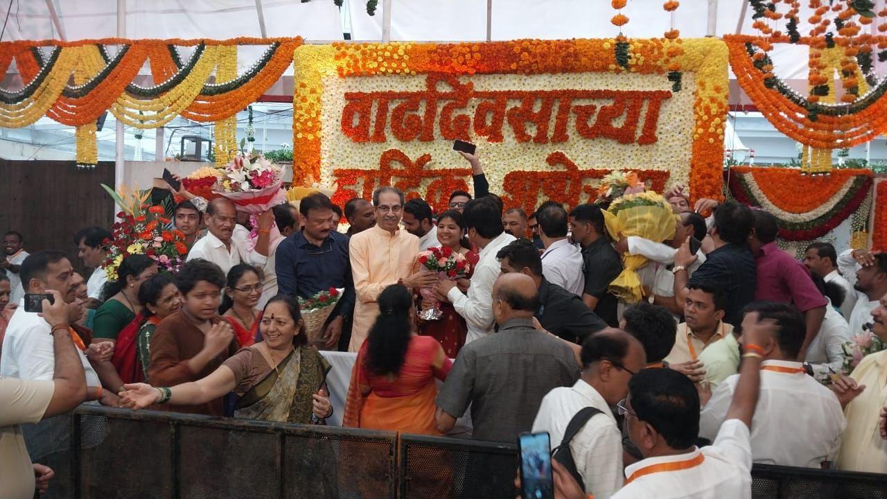 IN PHOTOS: Sena (UBT) celebrates Uddhav Thackeray's birthday at Matoshree