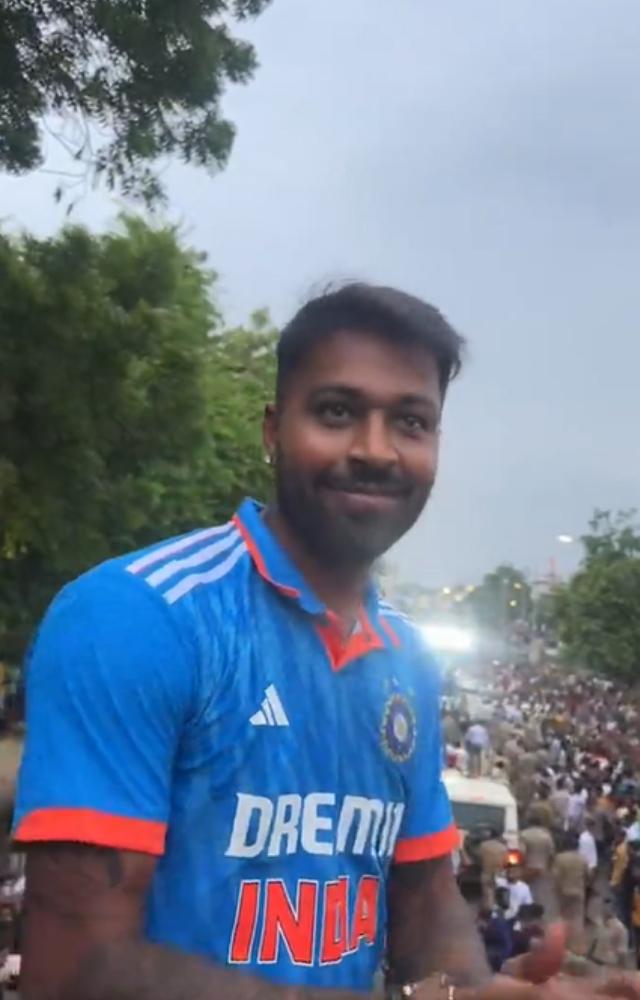 Following the T20 World Cup 2024 triumph, Hardik Pandya received a grand welcome in Vadodara, Gujarat