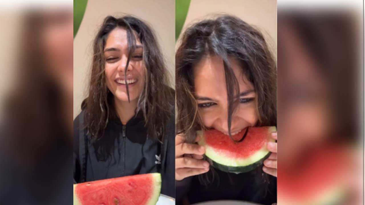 Mrunal Thakur's watermelon eating video will leave you in splits
