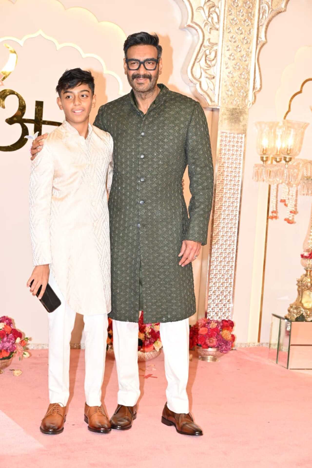 Ajay Devgn strikes a pose with his son Yug