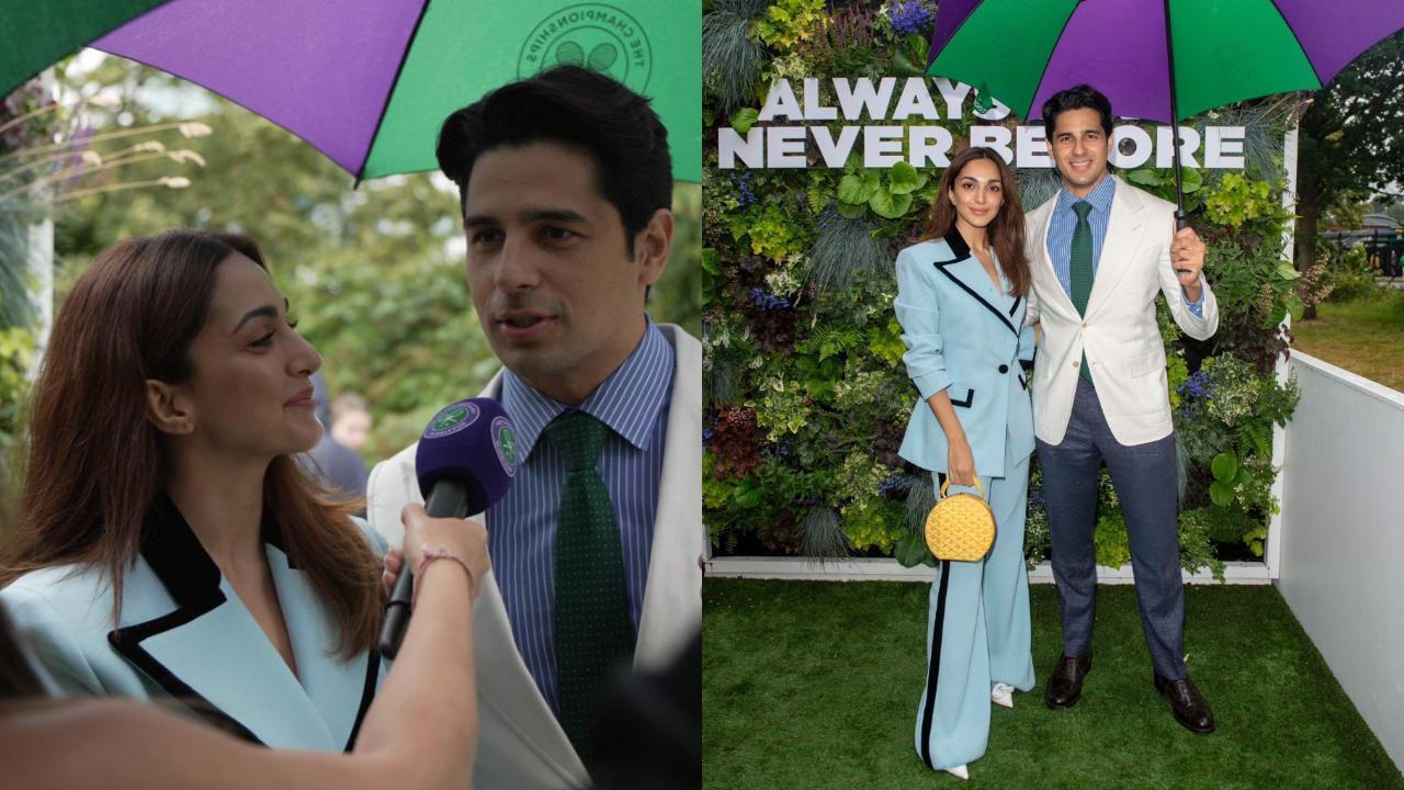 Wimbledon 2024: Kiara Advani and Sidharth Malhotra make a stylish appearance at quarter-final match