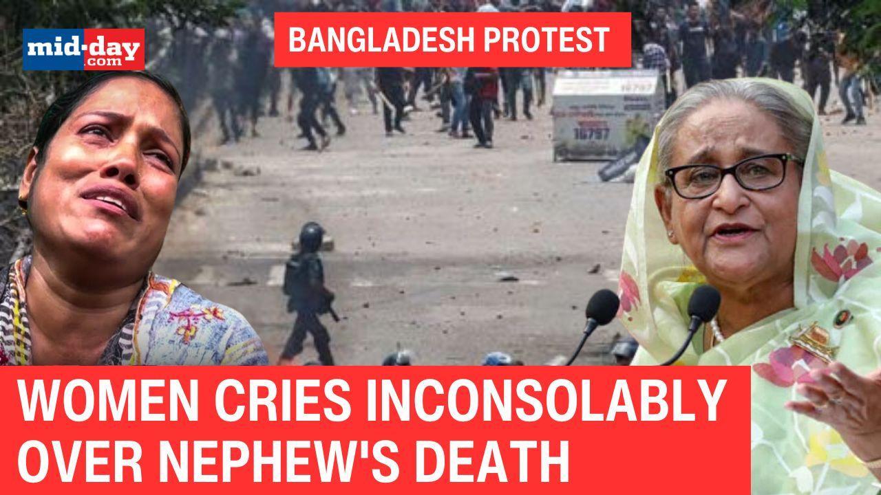 Bangladesh protest: Woman weeps over nephew's brutal death