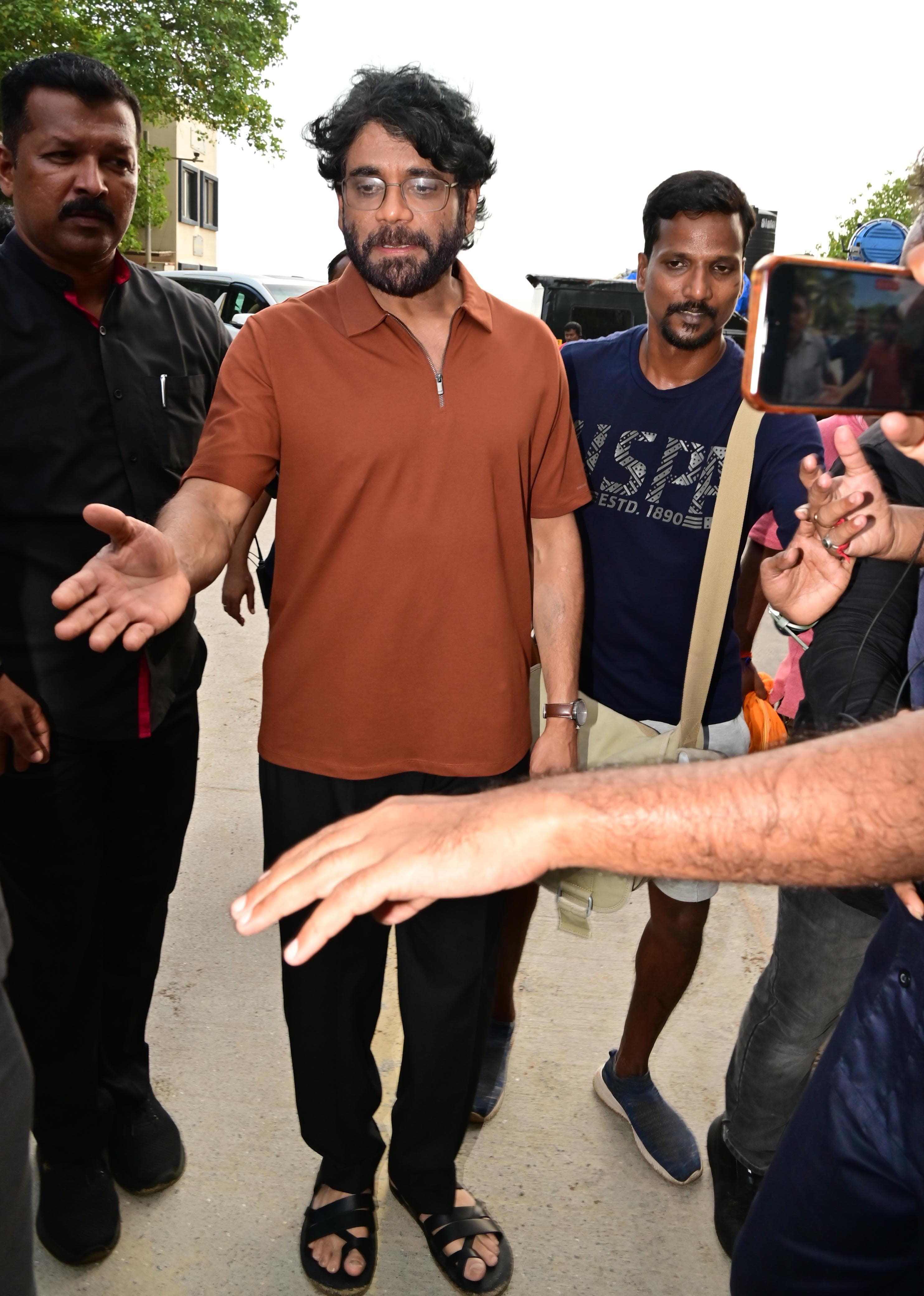 Nagarjuna Akkineni was clicked as landed in the city