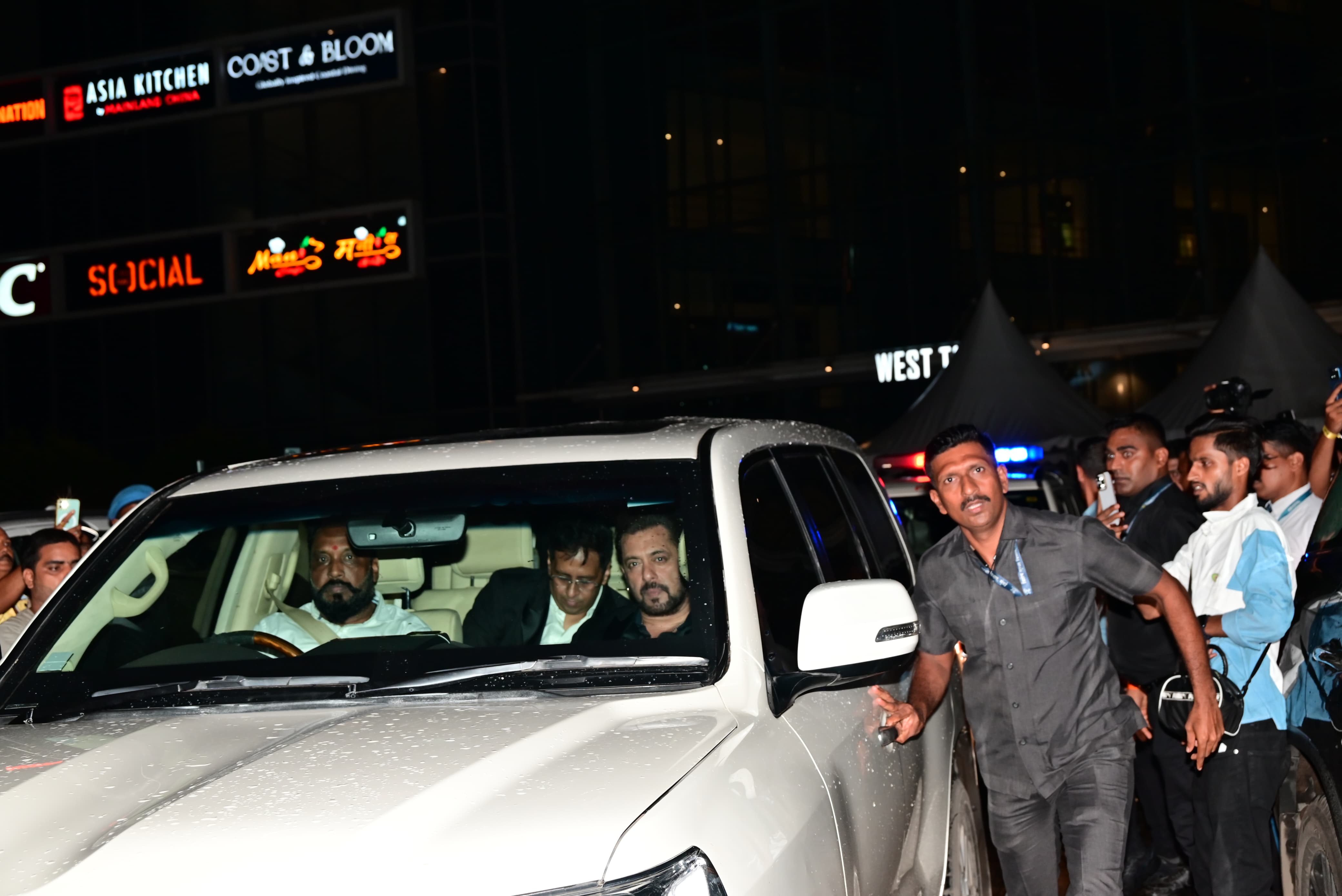 Salman Khan was clicked in the city last night