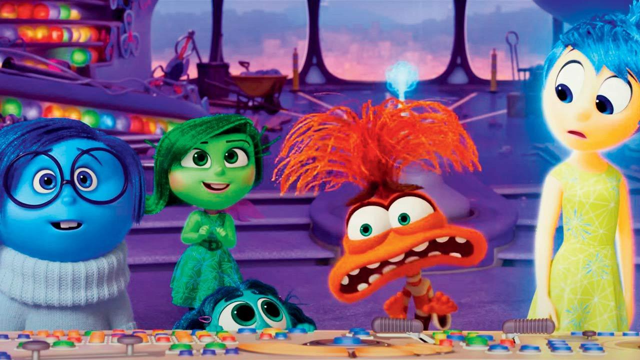 (From left) Sadness, Disgust, Envy, Anxiety and Joy in the movie