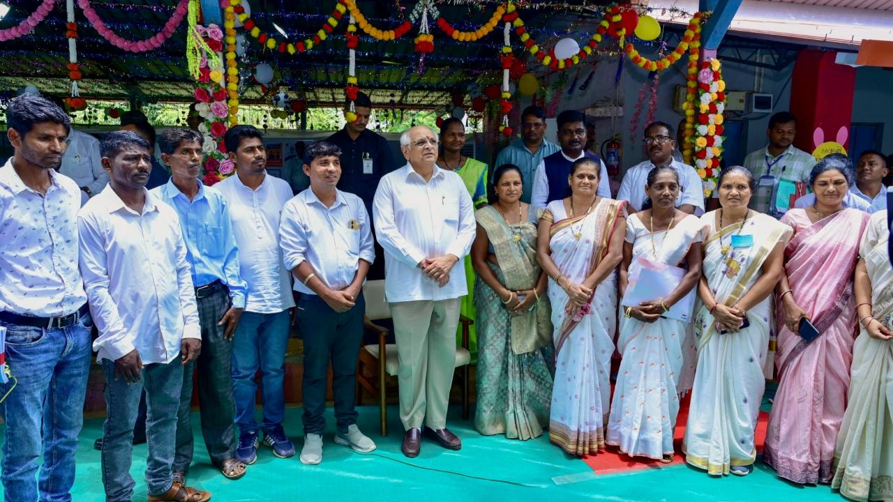IIT student Aviraj Chaudhary, MBBS doctor Anitaben Kuvar, and international athlete Murali Gavit, all from this primary school, were also invited to the function