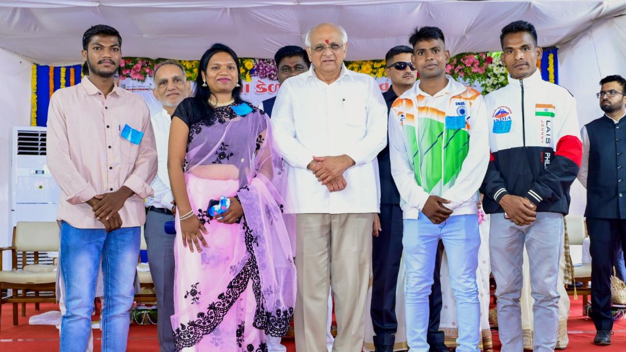 According to an official release of the Gujarat government, 21 former students of the schools, who had been enrolled nearly two decades ago by then CM Modi, were also present during Wednesday's event