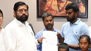 IN PHOTOS: CM Shinde meets family of deceased in Palghar soil cave in