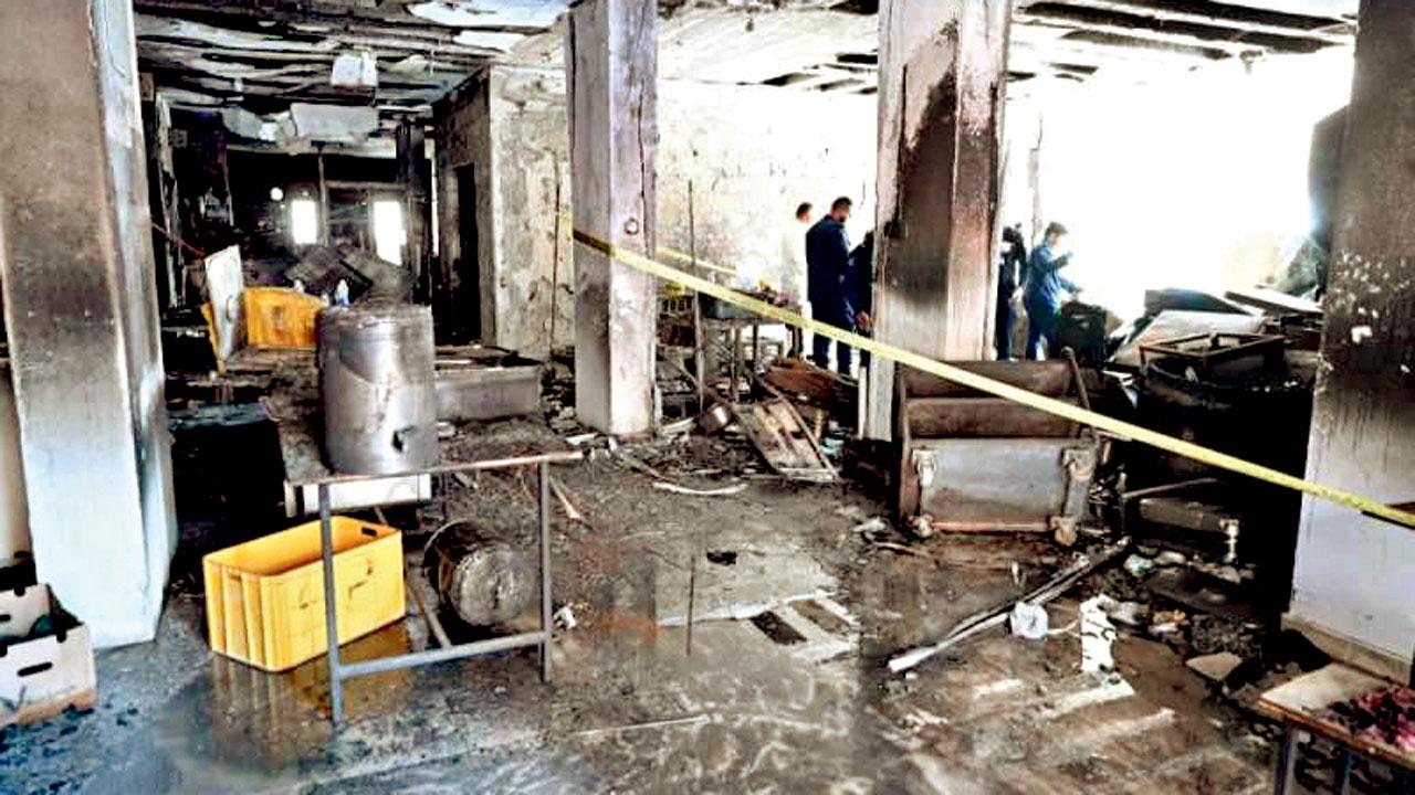 The charred remains