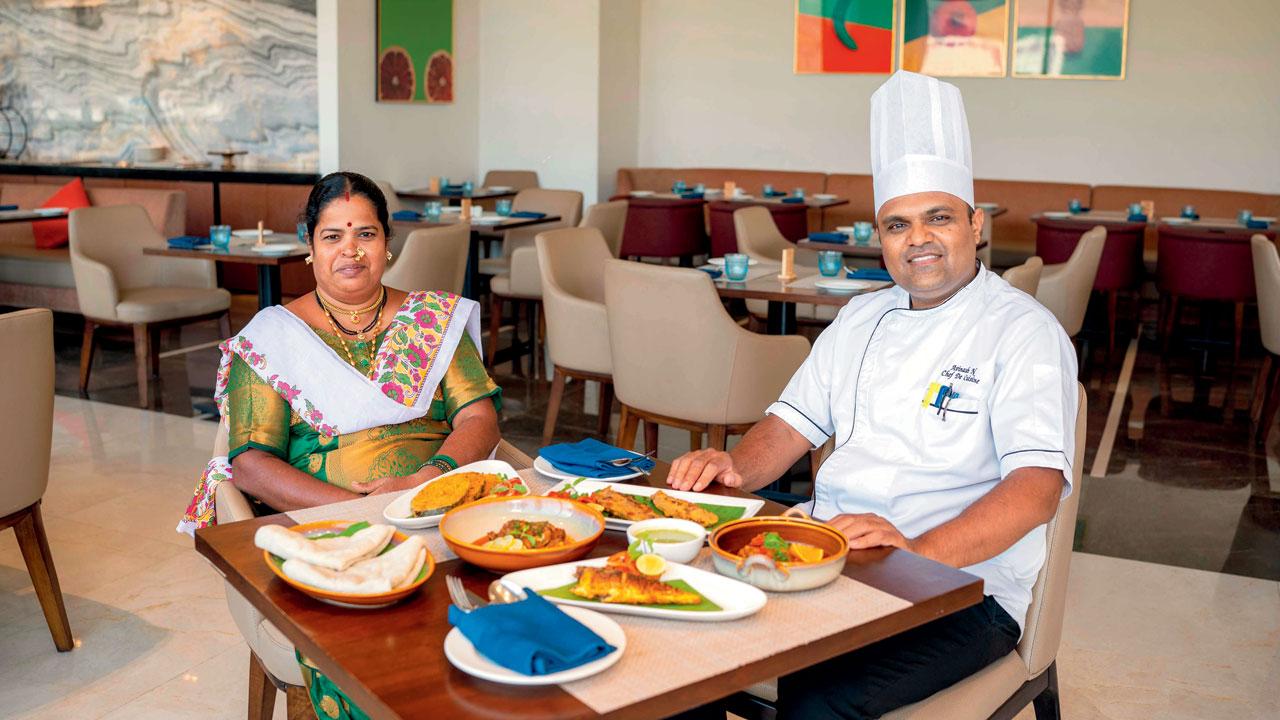 Avinash Nalawade (right) with a Koli chef at the festival