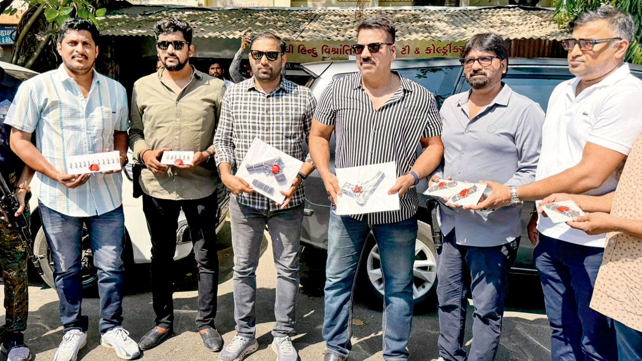 Mumbai Crime Branch team recovered two pistols and four magazines allegedly used in the firing. File pic