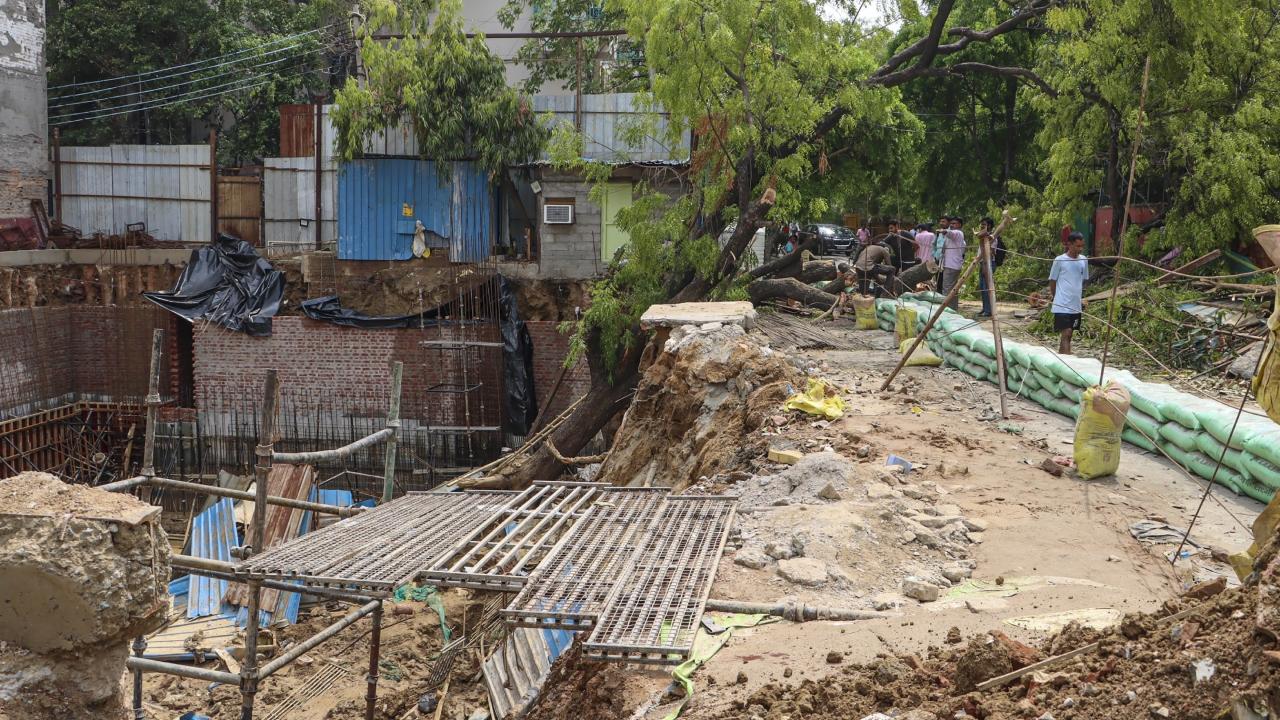 The under-construction wall collapsed on Friday and the incident was reported to the Delhi Fire Services (DFS) around 5:30 am