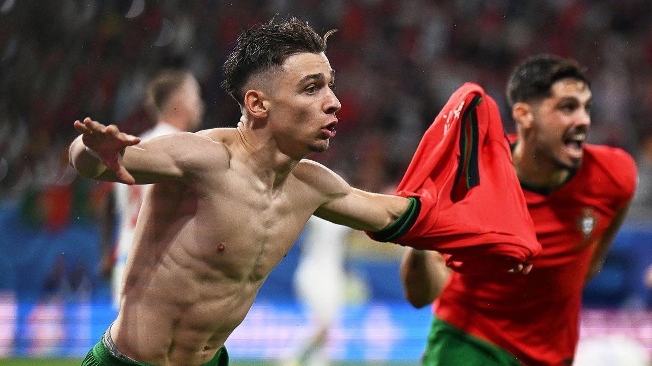 Francisco Conceicao scores in stoppage time to get Portugal off to winning start