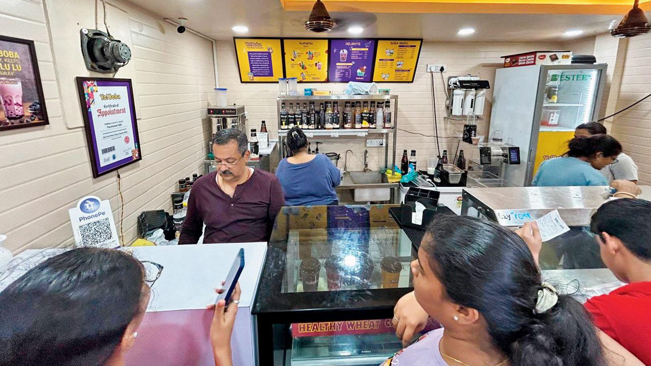 The Girgaon venue has an open kitchen without a seating area