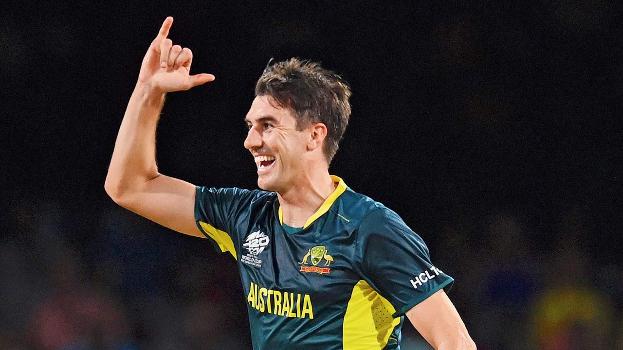 Pat Cummins after claiming  hat-trick against Afghanistan
