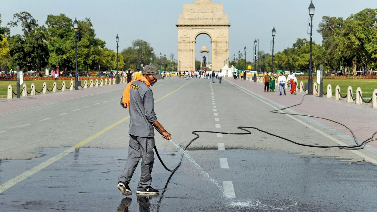 The city has been declared a no-fly zone for the next few days. PIC/PTI