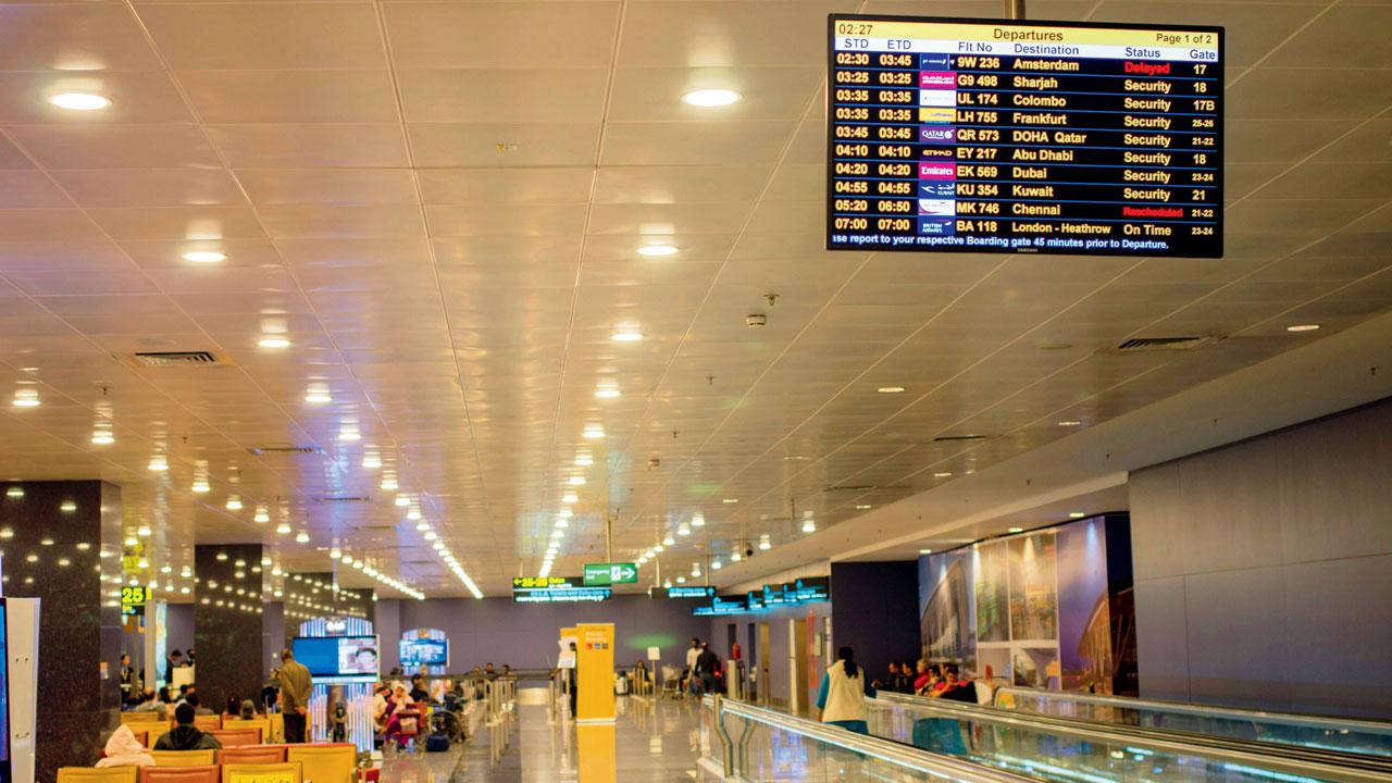 A camera was placed at gate 111 at the Hyderabad airport