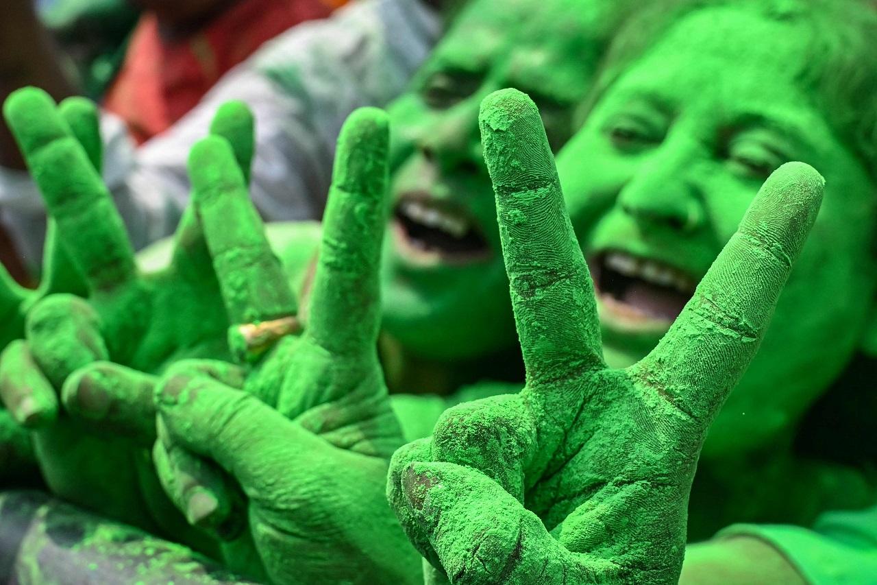 Till 1 pm, the party bagged 47 per cent votes, up from 43 per cent in 2019